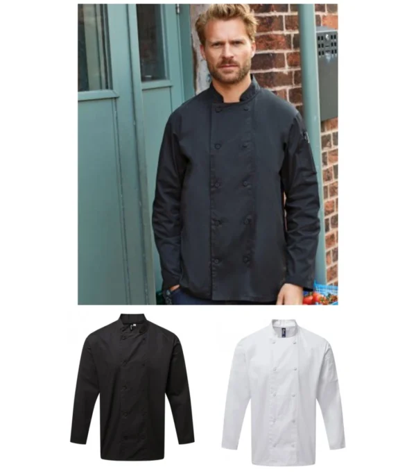 PR903 Premier Coolchecker Long Sleeve Chef's Jacket